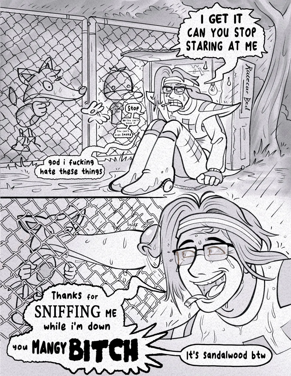 A comic of two Friends harassing Ferris Wheels.