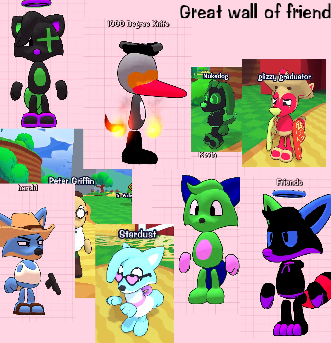 A canvas of many friends.