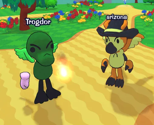 Two friends, Trogdor and arizona.