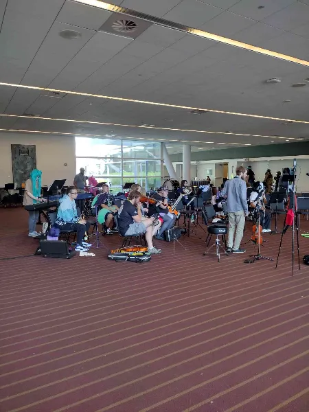 The first furry orchestra preparing for battle.